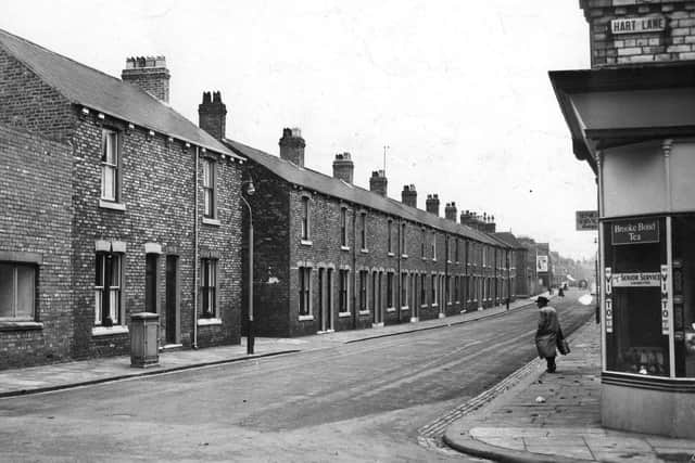 An archive view of the Hart Lane and Murray Street areas of Hartlepool.