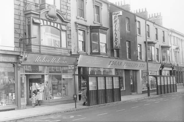 Church Street shops Robin Robson and Edgar Phillips pictured in the 1960s.