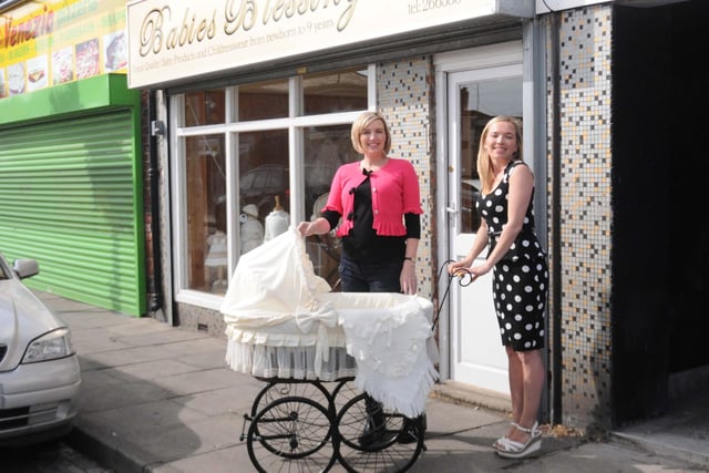 Deanne and Lauren Malton pictured outside their new Oxford Road premises in 2012.