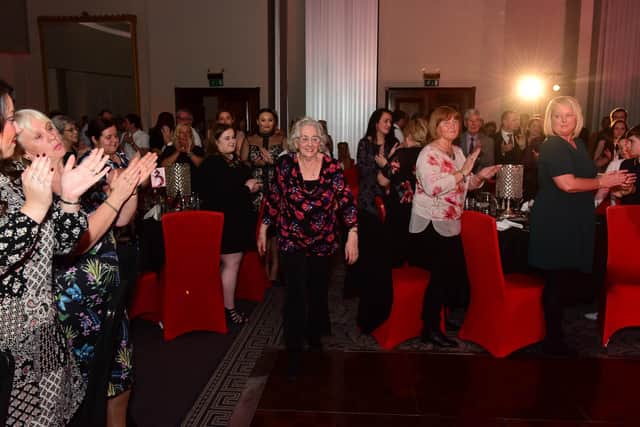 A standing ovation for Edith Harrison at the 2017 Best of Hartlepool Awards where she collected the Lifetime Achievement trophy.