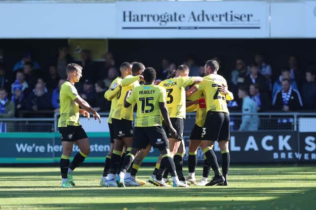 Hartlepool United slipped to a second straight defeat under Keith Curle at Harrogate Town. (Credit: Mark Fletcher | MI News)