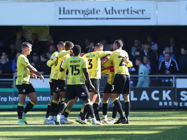 Hartlepool United slipped to a second straight defeat under Keith Curle at Harrogate Town. (Credit: Mark Fletcher | MI News)