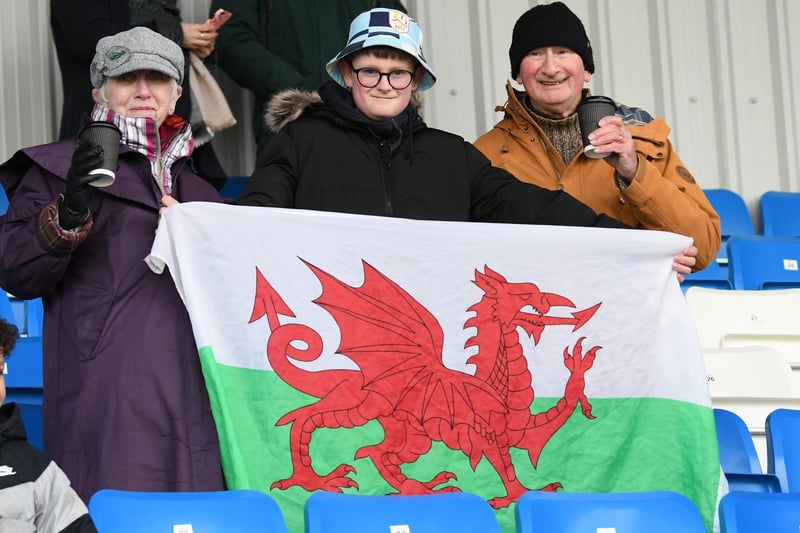 Are these fans members of the Hartlepool United Supporters' Club Welsh branch?