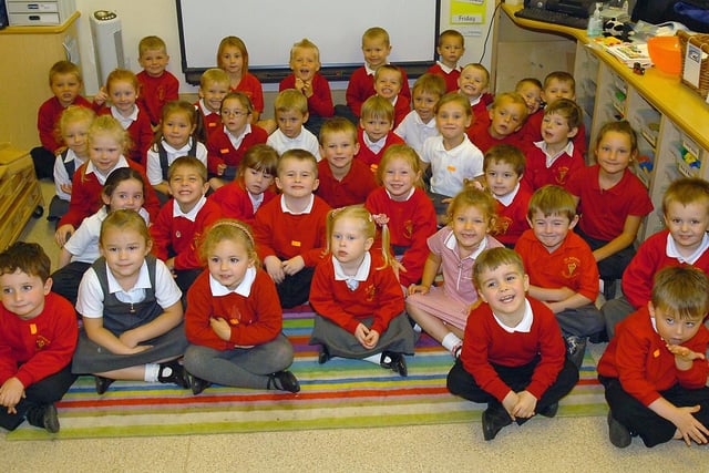 New starters at St Aidan's Primary in 2008. Don't they look smart.
