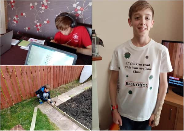 Matt Turnbull, and his sons Ben, 12, and Dylan, 13, are setting daily tasks and inventing projects.