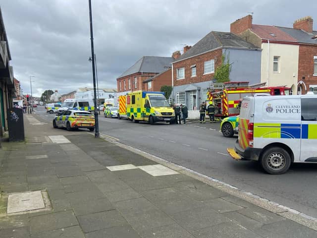 Emergency services cordon off major Hartlepool road as they deal with an ongoing 999 incident.