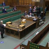 The vote is read out in the House of Commons, London.