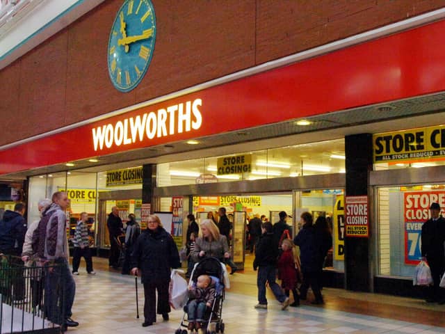 The scene as Woolworths prepared to close in 2009.