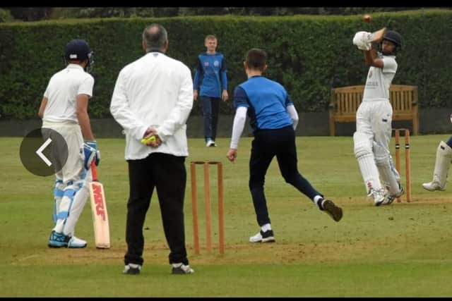 Hartlepool Cricket Club Under 13 (in blue) in action this season.