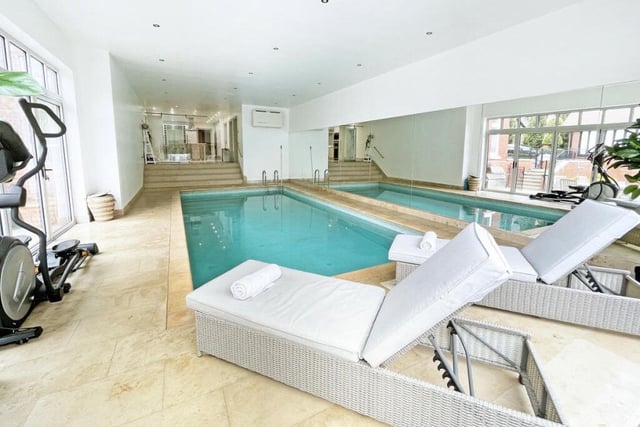 This part of the house has an 8m x 4m swimming pool that is approximately 1.5m deep, a changing room and shower room.