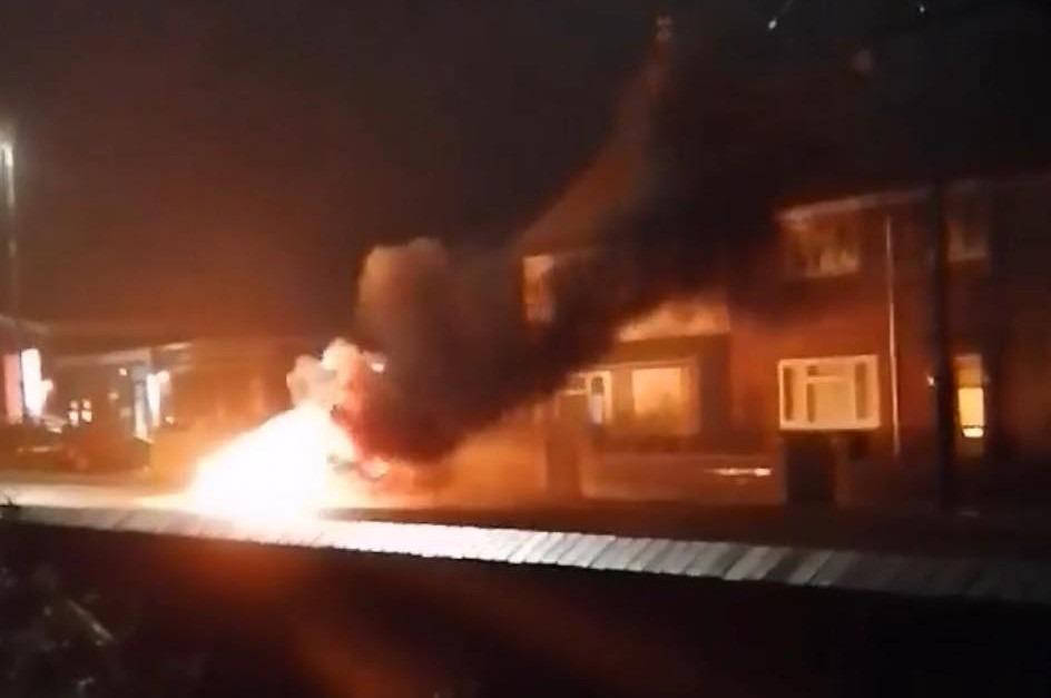 Stolen motorbike smashes into parked car triggering blaze on Hartlepool ...