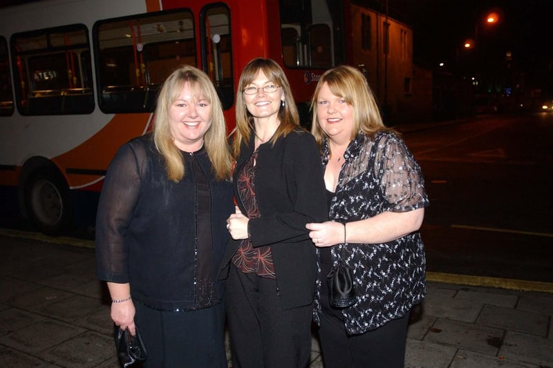 Three friends enjoying a night out in Hartlepool in 2003.