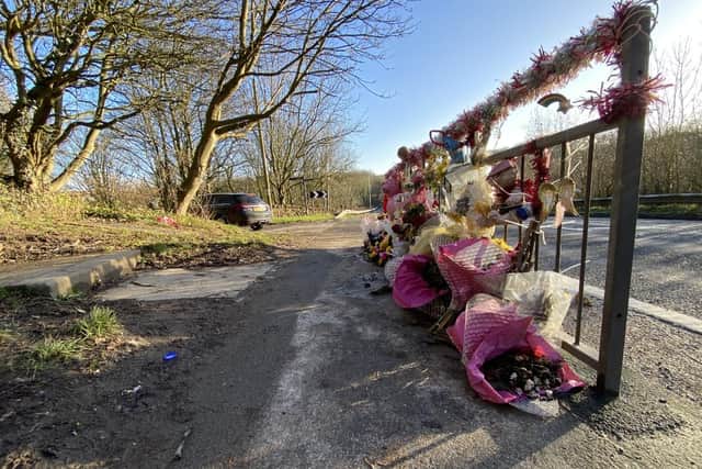 Scores of tributes were left to the girls following their tragic death in a collision between Blackhall Colliery and Horden last September.
