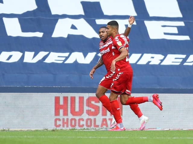 Britt Assombalonga and Ashley Fletcher playing for Middlesbrough.