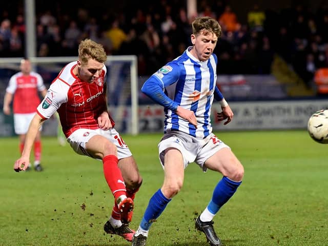 Tom Crawford remains the only player so far to have agreed a new deal with Hartlepool United ahead of next season. Picture by FRANK REID