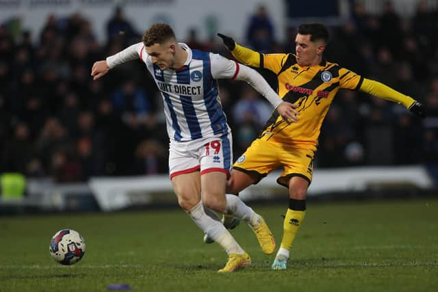 Jack Hamilton was much-improved in Hartlepool United's win over Rochdale. (Credit: Mark Fletcher | MI News)