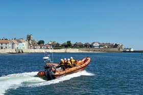 Hartlepool RNLI inshore lifeboat Solihull heading out to the incident by Steetley Pier. Picture: Tom Collins/RNLI