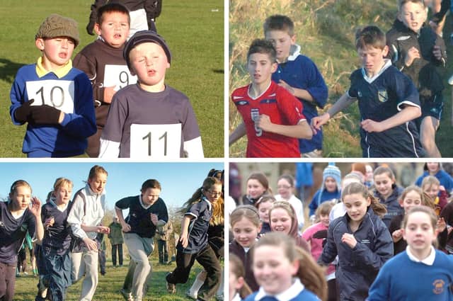 Cross country scenes which could bring back memories of your own school days.
