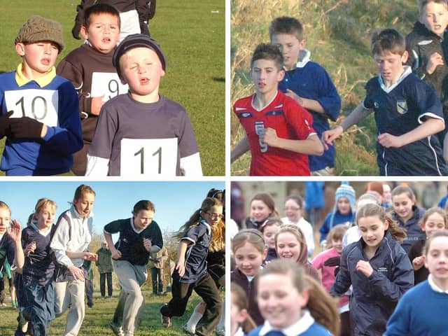 Cross country scenes which could bring back memories of your own school days.