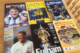 Some of Keith Laundon's Hartlepool match programmes.