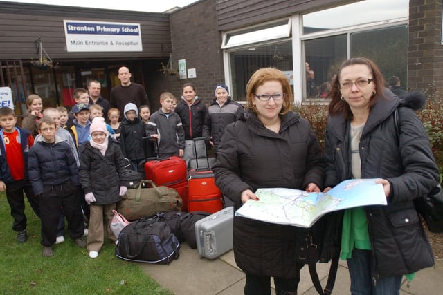 Puils from Stranton Primary School were about to go on a trip to Carlton Camp when this photo was taken in 2008.