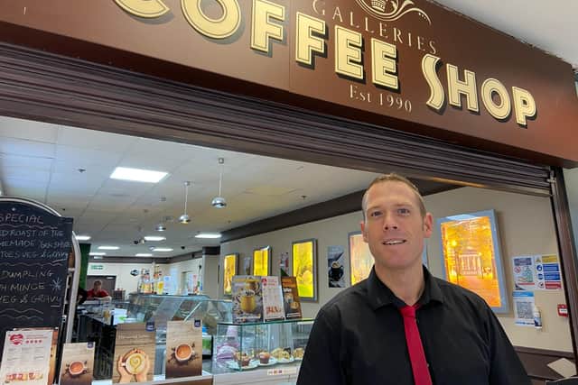 Mark Hall, the manager of The Galleries coffee shop, in Middleton Grange Shopping Centre, Hartlepool, was pleased to