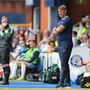 Hartlepool manager, Dave Challinor   during the Vanarama National League match between Stockport County and Hartlepool United at the Edgeley Park Stadium, Stockport on Sunday 13th June 2021. (Credit: Mark Fletcher | MI News).