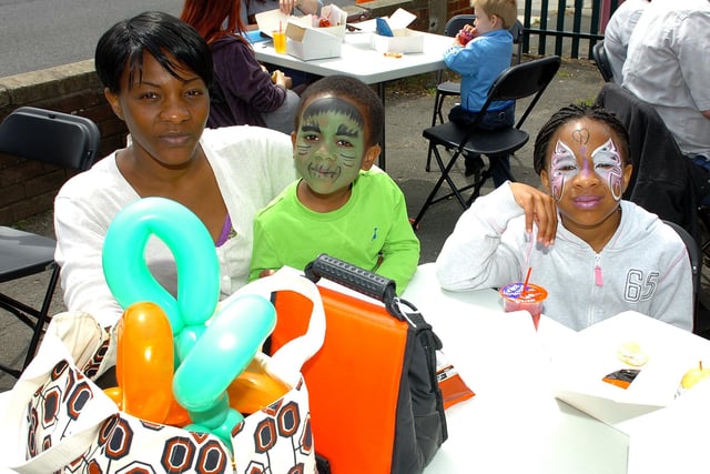St. Matthew's Church hold a '111 years and still standing' event in 2013. Pictured is Janet Brown and her children Denzel, 4, and Destiny, 8.