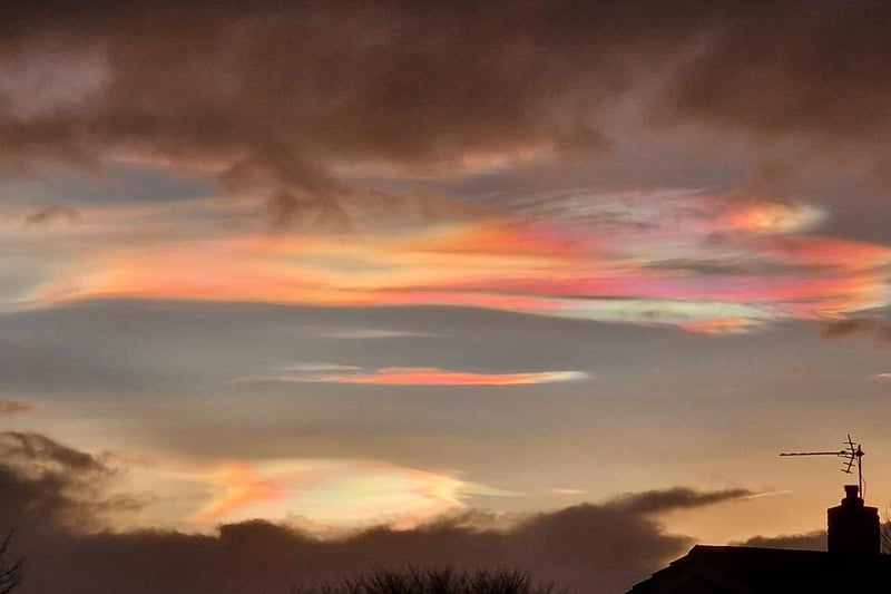 Thanks to Tom for this spectacular photo of the Nacreous Clouds over Hartlepool today.
