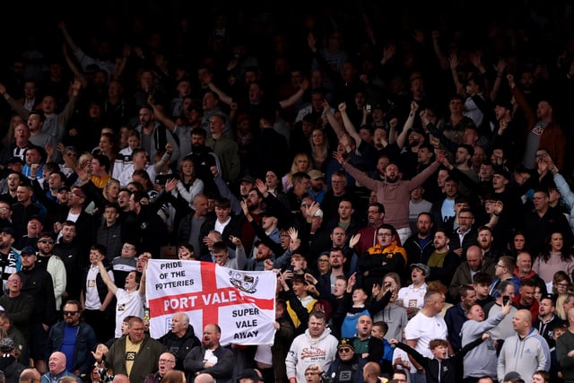Promotion-chasing Port Vale have an average crowd of 6,088.