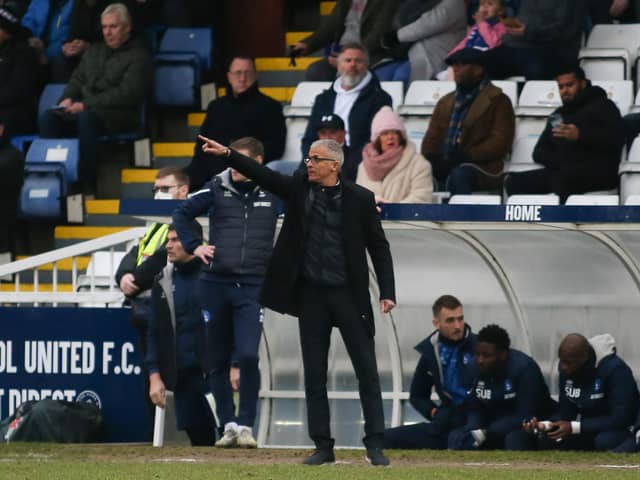 Keith Curle takes his Hartlepool United side to face Doncaster Rovers. (Credit: Michael Driver | MI News)