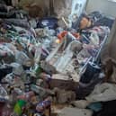 An RSPCA photograph of conditions at former GP Nicola Stirk's home.