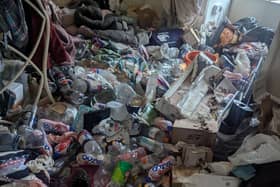 An RSPCA photograph of conditions at former GP Nicola Stirk's home.