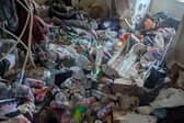 An RSPCA photograph of conditions at former GP Nicola Stirk's home.