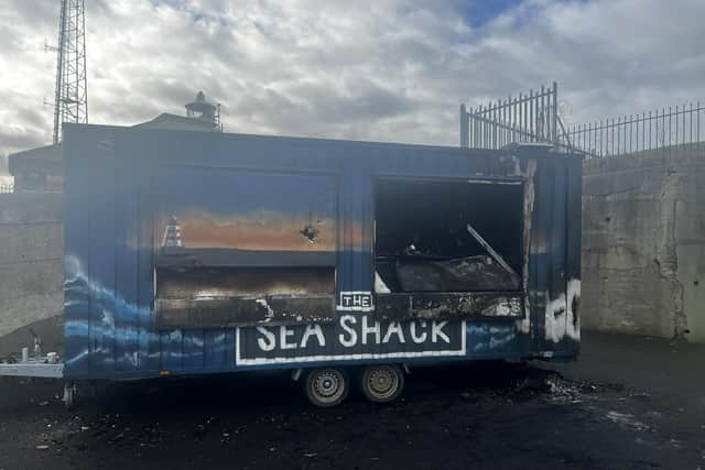 The Sea Shack has been destroyed in a fire, leaving owner Daniel Blackwood with a repair bill of over £50,000.