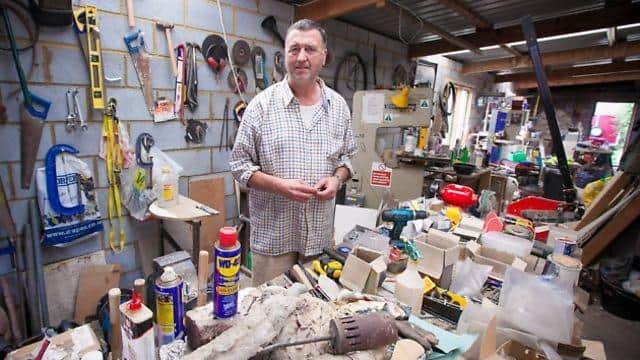 Anthony in his workshop.