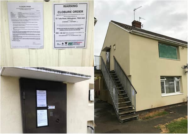 The closure order was granted on the property in Knole Road, Billingham.