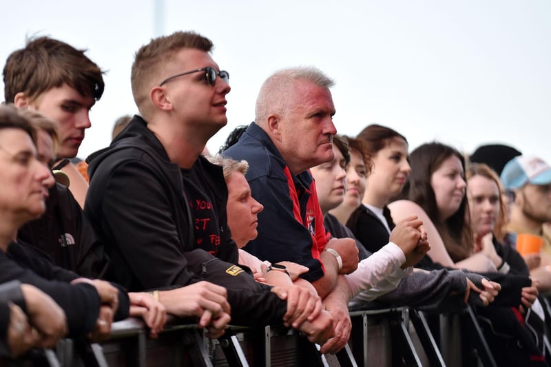 Fans watch the Futureheads perform at Hartlepool's Soundwave Festival at Seaton Reach.
