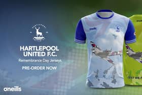 Hartlepool United's 2020 Remembrance Day shirt.