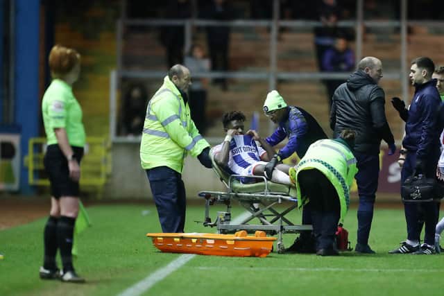Rollin Menayese is out for the season after picking up an injury in Hartlepool United's defeat at Carlisle United. (Credit: Mark Fletcher | MI News)
