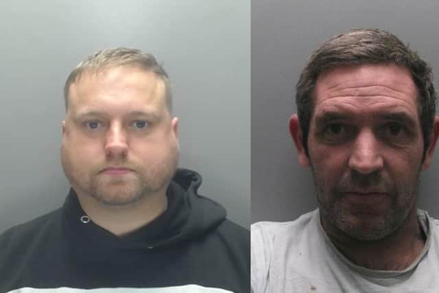 Todd Franey (left), form Hesleden, and Keith Johnstone (right), from Bishop Auckland, were jailed for a total of 12 years.