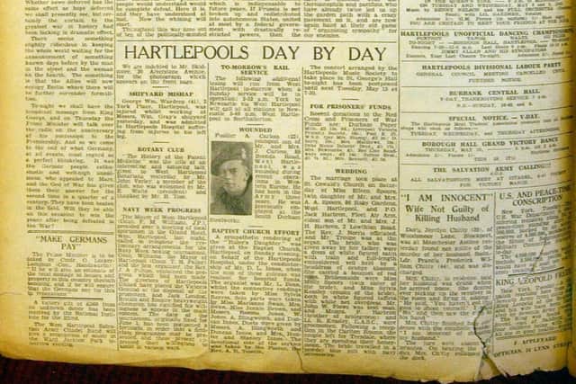 Inside the Northern Daily Mail on VE Day.
