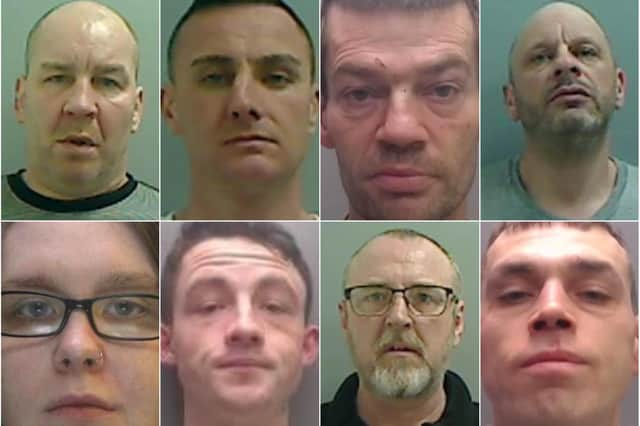 Just some of the criminals from the Hartlepool area who have been locked up by the courts recently.
