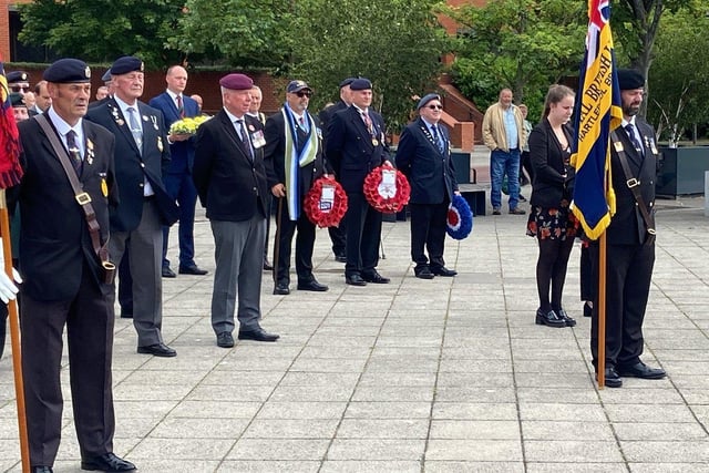 A number of veterans associations were represented during the event to mark 40 years since the end of the Falklands conflict. Picture by FRANk REID