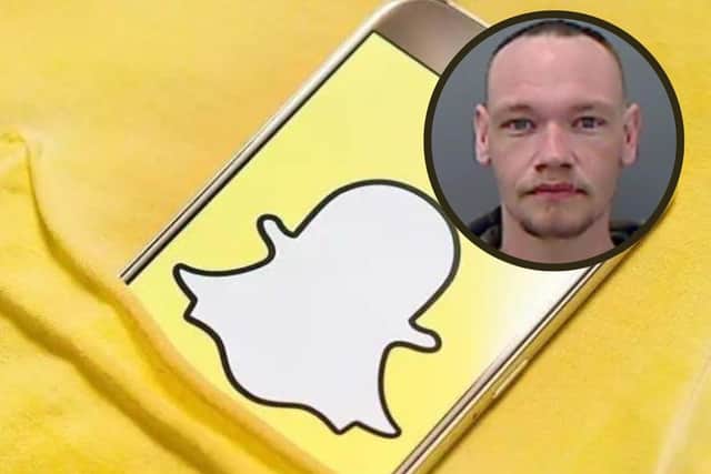 Anthony Metcalfe (inset) from Hartlepool broke a court order by contacting schoolgirls using Snapchat, Teesside Crown Court heard.