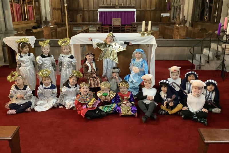 Lynnfield Primary School reception pupils during their Nativity performance.