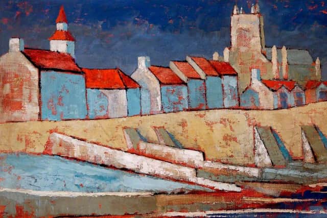 The Sea Wall at Hartlepool, Tom McAndrew (1916 – 2002). 1970s, oil on canvas.