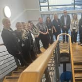 Chief executive Andy Brown, centre, is pictured with Ad Astra Academy Trust’s new starters.