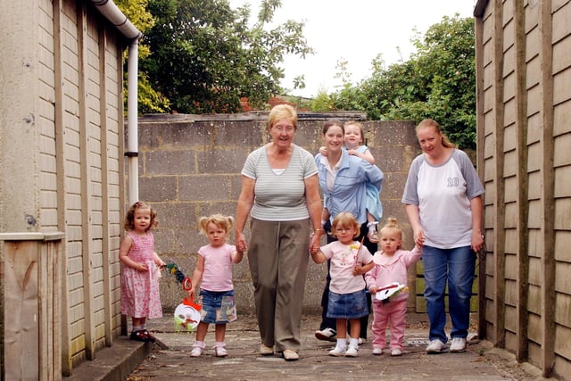 Friends and family get involved in a sponsored toddle in 2006.