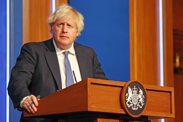 Prime Minister Boris Johnson has introduced further Covid restrictions during a Downing Street press briefing. Photo: PA.